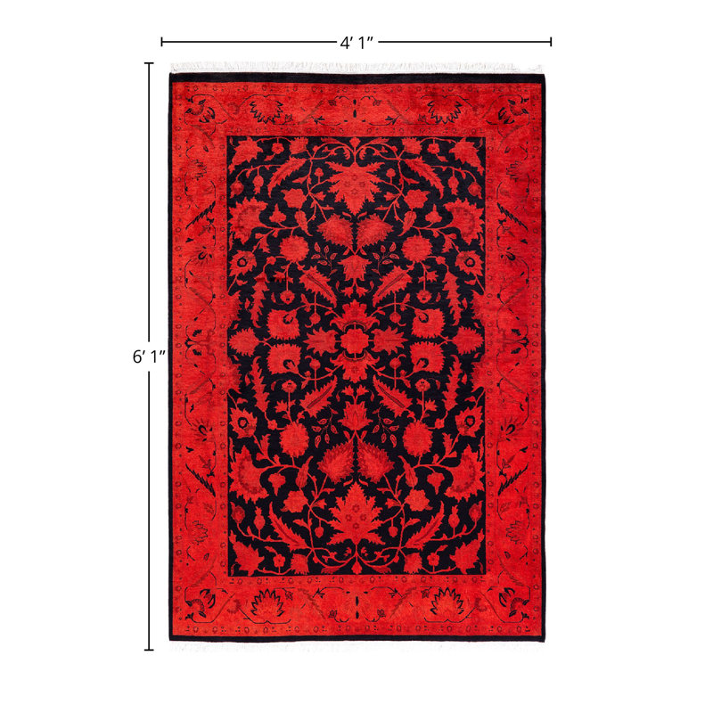 Tapis unique en laine 4 pi 1 po x 6 pi 1 po Mallarme
