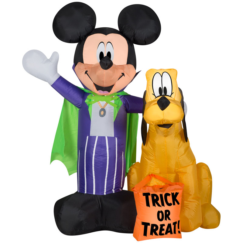 Airblown Inflatable Vampire Mickey Mouse And Pluto
