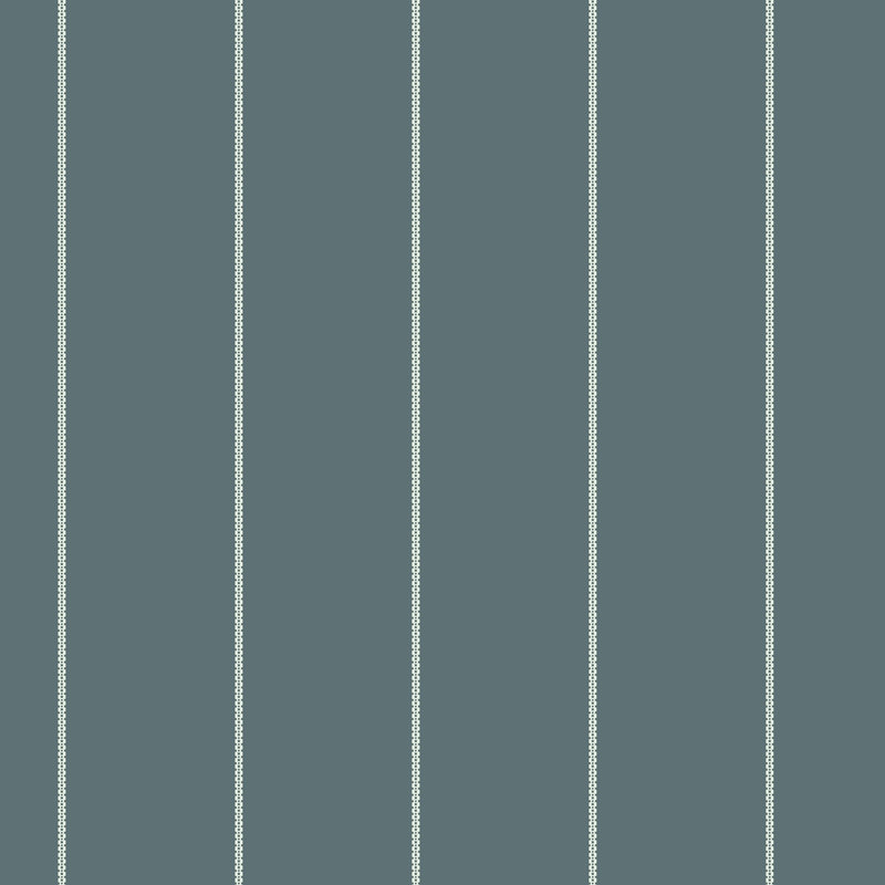 Paule Marrot Striped Wallpaper Double Roll, Blue Slate