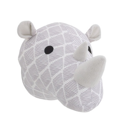 Fausse empaillée de la tête en peluche rhino Freddie