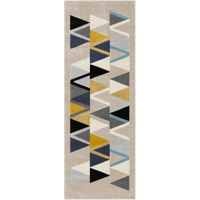 Rockhampton Geometric Area Rug, Runner 78 x 220cm