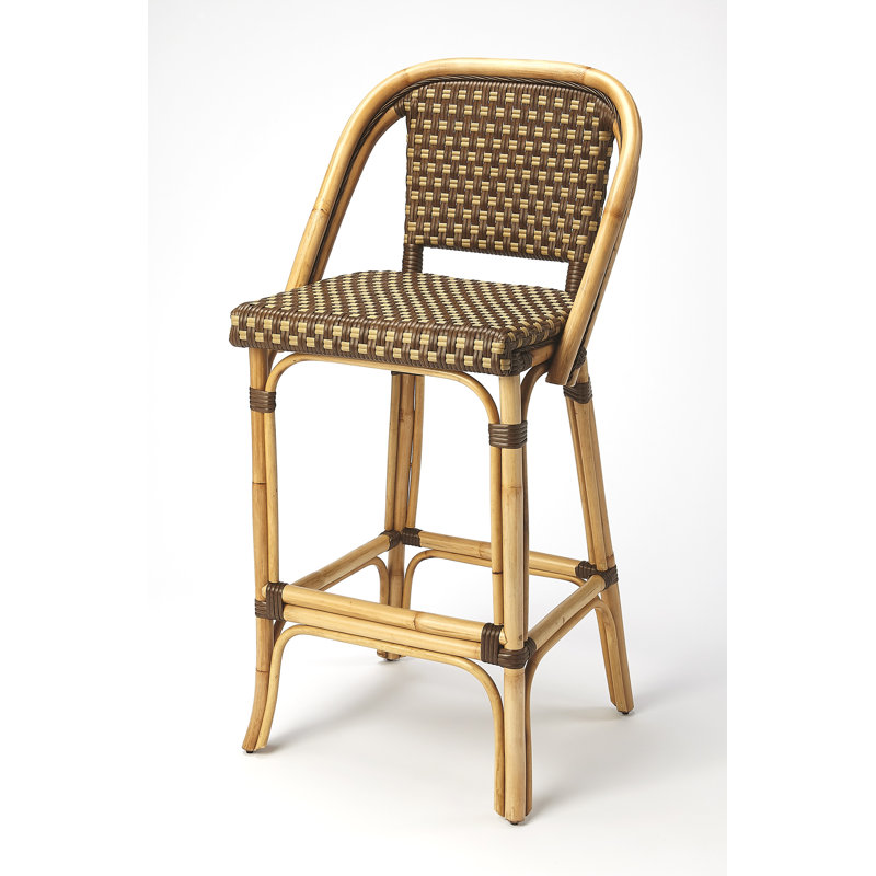 28" Bar Stool, Brown/Yellow