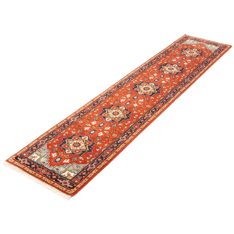 Tapis rouge en laine noué à la main Serapi Heritage 2 pi 7 po x 11 pi 11 po
