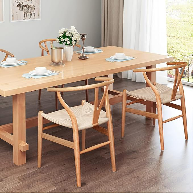 44cm H Side Chair, Beige/Oak Wood