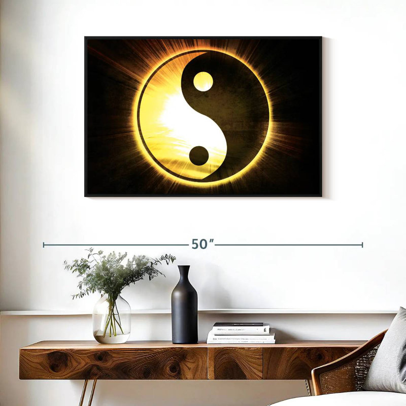 Kerrick Golden Glow Yin Yang, 25" H x 37" W