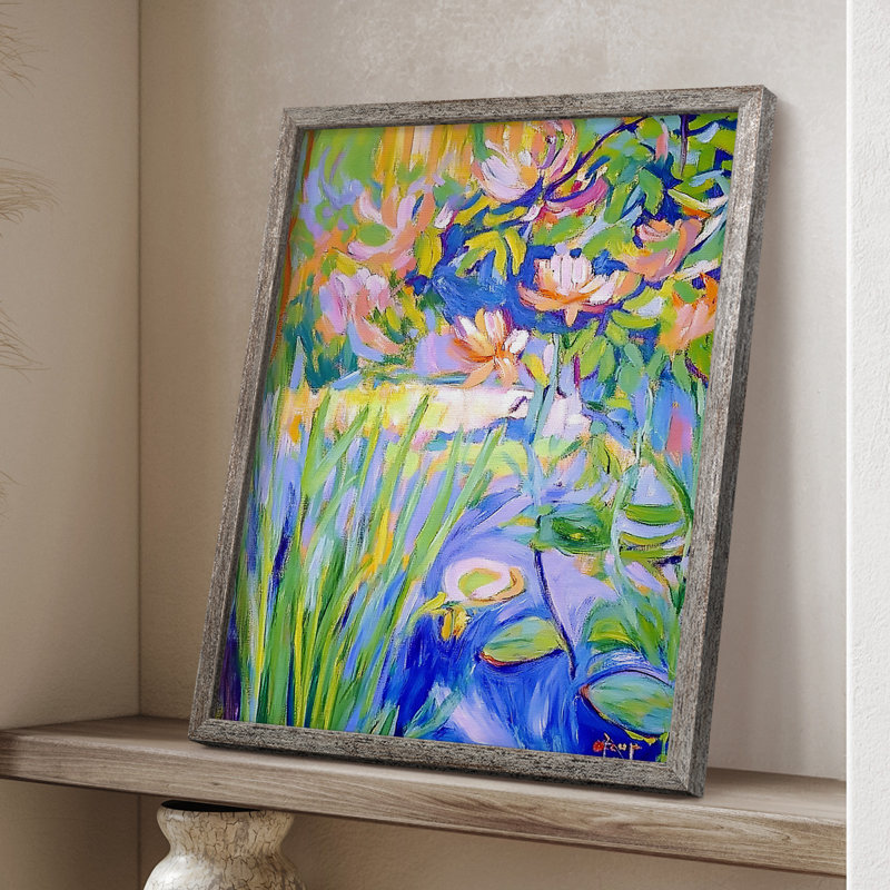 Série FLORAL DCxxIV, reproduction encadrée - bois massif, H 11 po x l 9 po