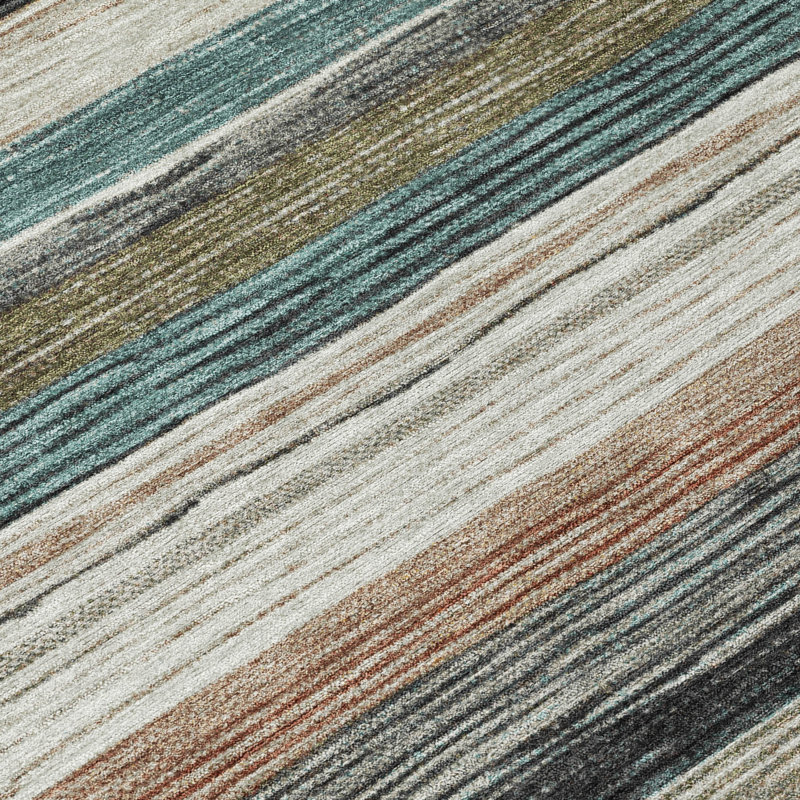 Machine Washable Indoor/Outdoor Cinead ACN1703 Beige Rug, Rectangle 1'8" x 2'6"