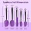 Ensemble de 5 spatules en silicone, résistantes aux hautes températures, en silicone de qualité alimentaire, compatibles avec le lave-vaisselle, pour la cuisson au four et en salle (violet et noir)-136125305