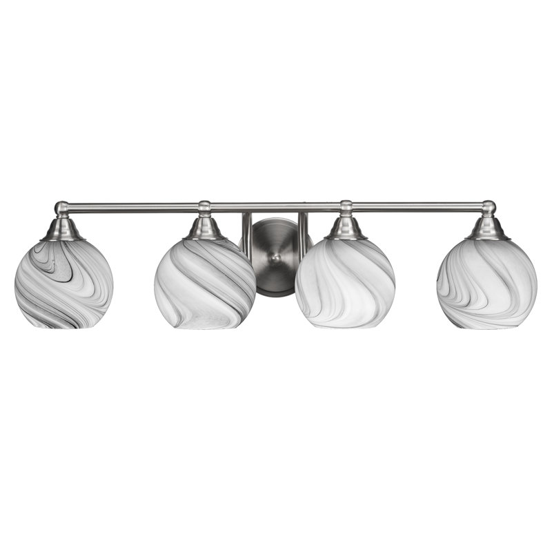 Michell 4-Light Bath Bar, Brushed Nickel