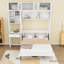 Lit escamotable avec armoires, bureau encastré et tablettes Murphy-640305414-640305413