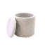 Pouf de rangement rond élégant en corde ivoire de 40 cm avec compartiment caché