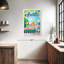 Amalfi Turquoise, affiche rétro sur toile-1795703224
