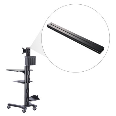 Yescom Extension Pole Support Pole for PC Mobile Cart Trolley Office Silver