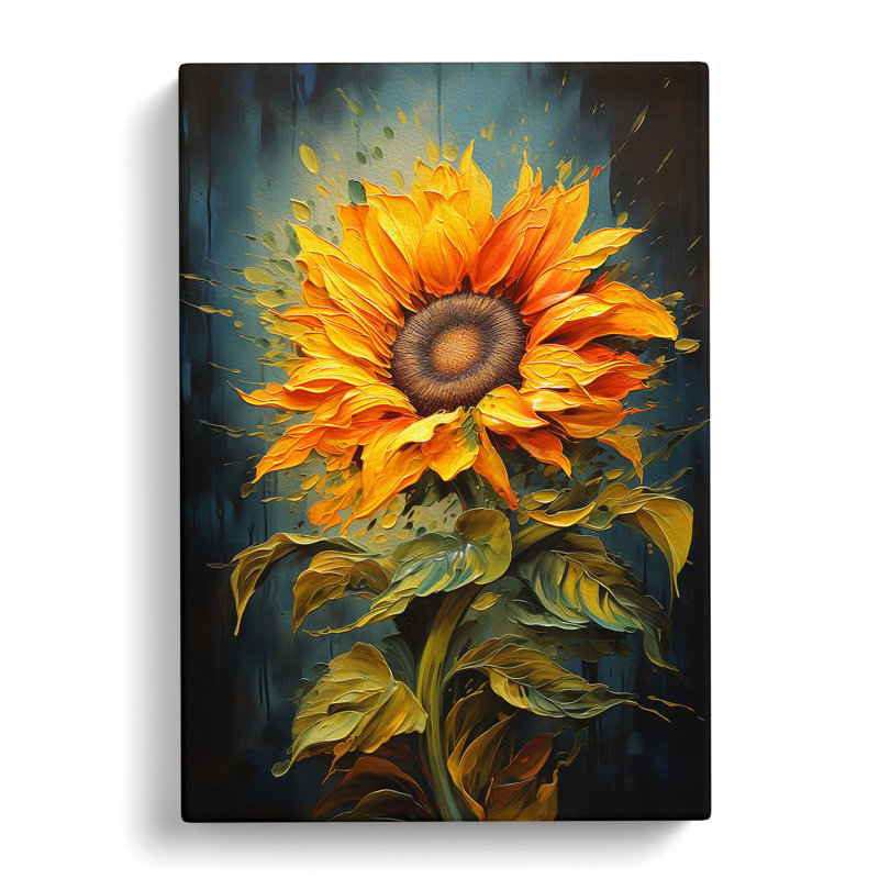 Sunflower Modern - Wrapped Canvas, 50cm H x 35cm W x 3cm D