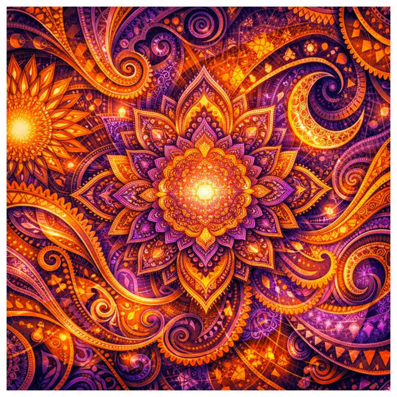 Rideaux de fenêtre Vibrant Mandala, Blockout, 50" x 80" - 1 Panel