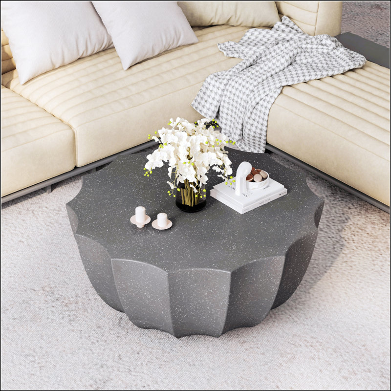 Table basse imperméable et durable en ciment Mgo pour l'intérieur et l'extérieur, idéale pour les terrasses, les jardins et les salons