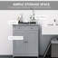 Armoire de salle de bain grise à partir de 2 portes, tiroirs et tablette réglable, rangement autoportant, rangement pour serviettes hygiéniques, hygiéniques et produits de rangement organisés - gris, portes avec pour salle de bain,
