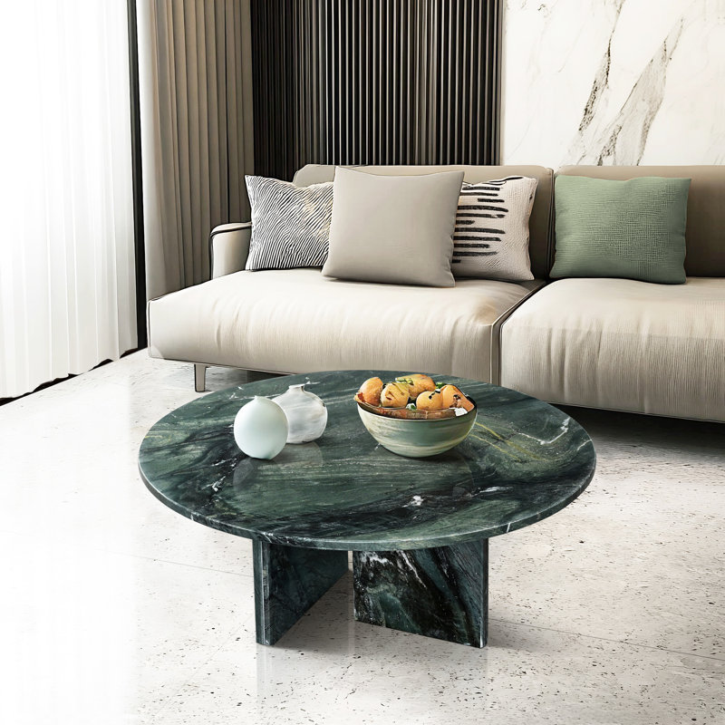 Table basse en marbre naturel, petite table, table de salon en pierre, 27,6 H 12,6 pouces / 70 H 32 cm, marbre véritable, marbre véritable