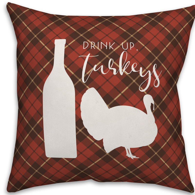  Coussin Drink Up Turkeys