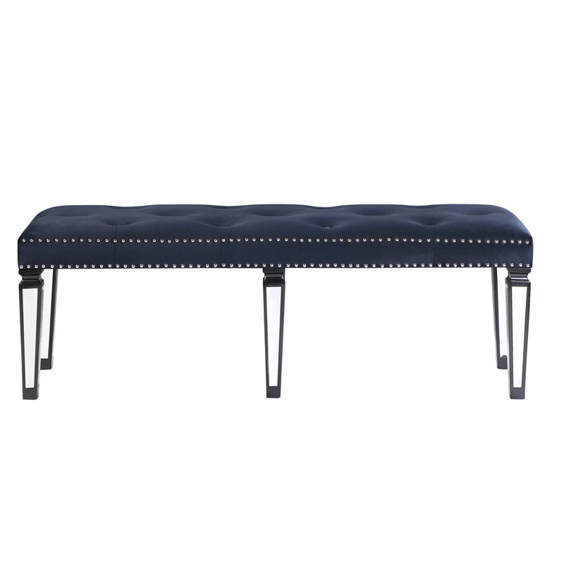 Banc capitonné foncé et noir foncé