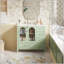 Armoire de salle de bain avec portes texturées gaufrées, huit tiroirs, quatre portes à fermeture en douceur et deux éviers pour un rangement élégant-288752979
