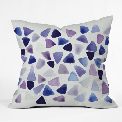 Cori Dantini Watercolor Triangles Outdoor Throw Pillow