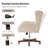  Caden Miriam Modern Wingback Chenille Swivel Tilting Simple Assembly Office Chair-35063620