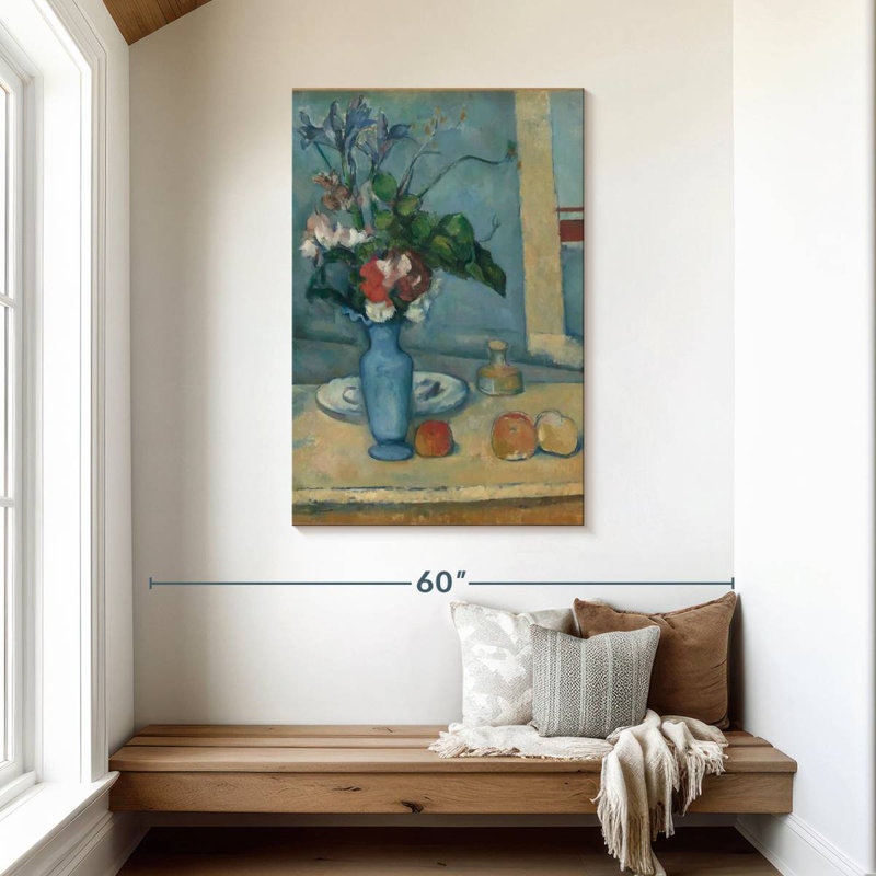 Harnek le vase bleu, H 45 po x l 30 po