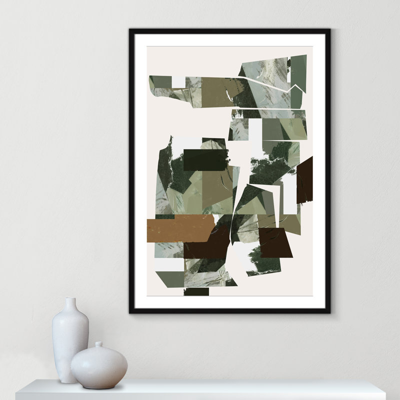 «Green Endeavour I Print» par Cartissi, 29.5'' W x 41.5'' H, Matted Print, Satin Black