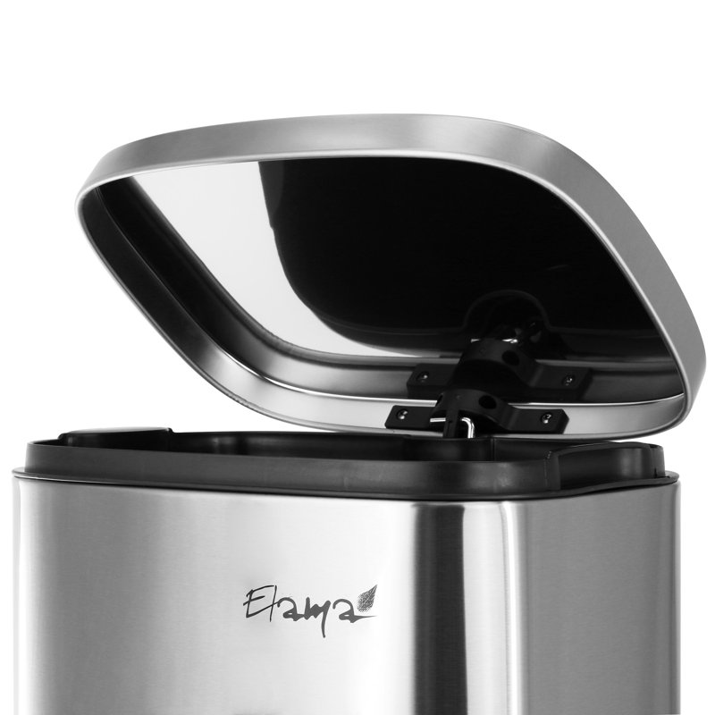 Stainless Steel Step On Kitchen Trash Can - 8 Gallons