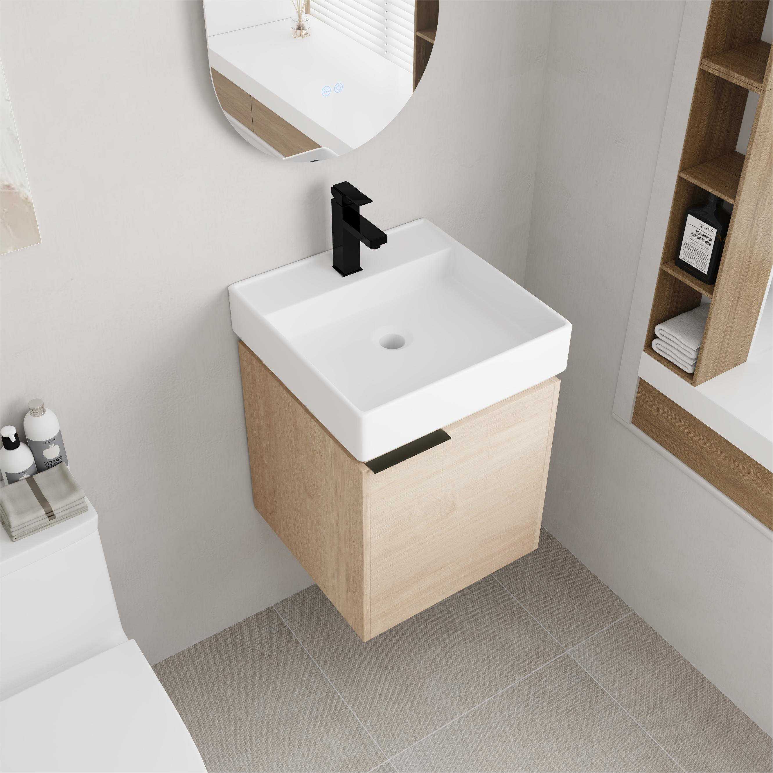 Wrought Studio™ Kedryn 18'' Single Floating Bathroom Vanity with ...