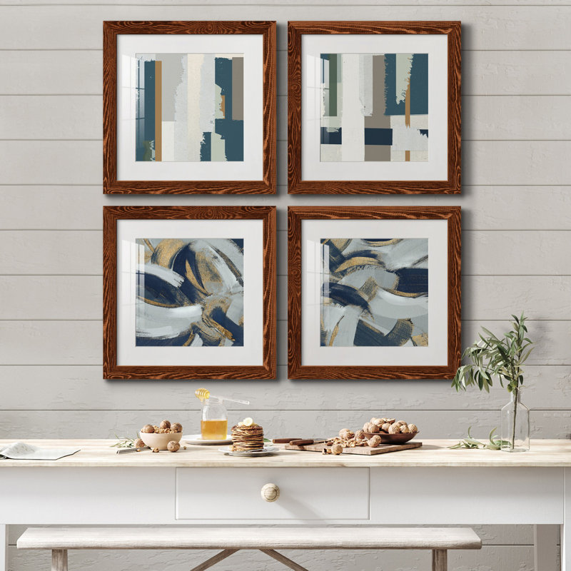 «Close to the Edge I», ensemble de 4 peintures sur toile encadrées, H 71 po x l 71 po x P 1,5 po