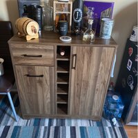 12331 - Vietti Bar Cabinet and Bottle Storage Weathered Oak