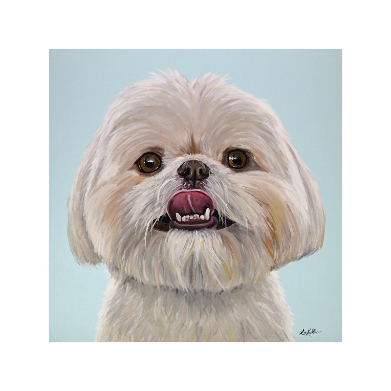 Ribeye The Shih Tzu - Wrapped Canvas Painting, 66.04 cm H x 66.04 cm W x 3.175 cm D