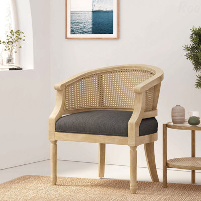 Chaise d'appoint pour salon confortable en bois d'hévéa