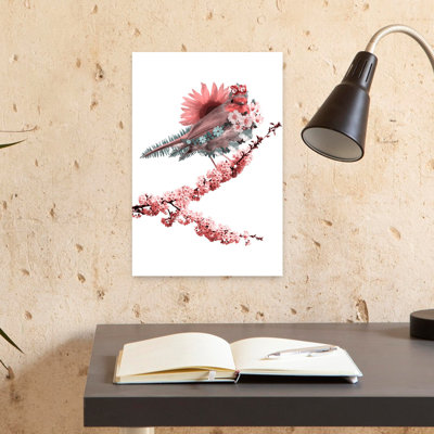 Whimsical Spring Robin by Ariz Rab - Wrapped Canvas Print
