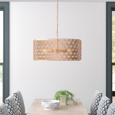 Amezcua 23.63'' W Metal Drum Chandelier