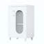 Meuble-lavabo avec lavabo, meuble-lavabo avec tablette à deux niveaux, tablette réglable, bois massif et panneau de fibres à densité moyenne