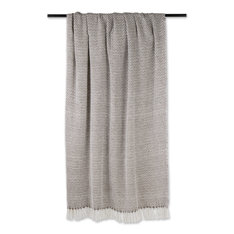 Jeté en coton , Brun