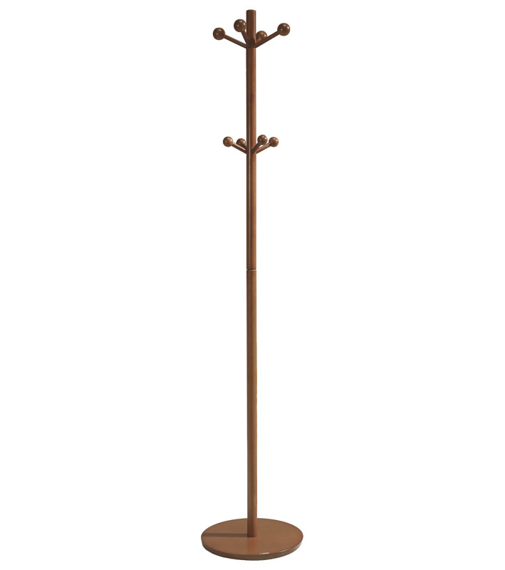 Shellenberger Solid Wood Coat Rack, Walnut