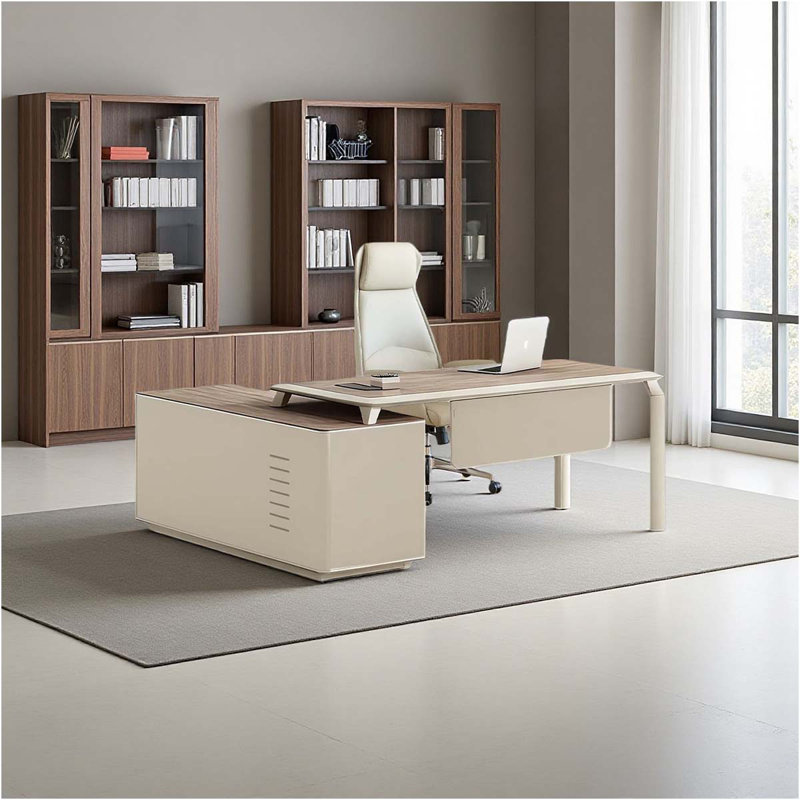 Ensemble de bureau et chaise en bois artificiel, H 29,5 po x l 70,87 po x P 31,5 po