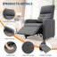 Heated Massage Recliner Chair – Adjustable Linen Fabric Power Sofa for Living Room or Bedroom-1848788658
