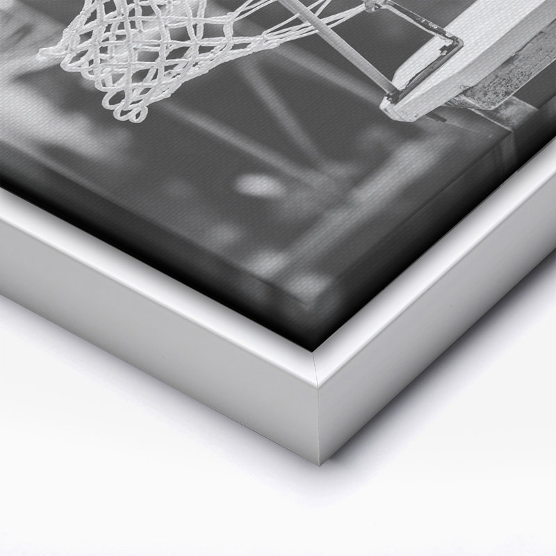 Panier de basketball, Canvas, White Framed, 08"H x 10"W