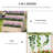 Outsunny 3-Tier Vertical Planter Box with Trellis & Back Storage - Natural