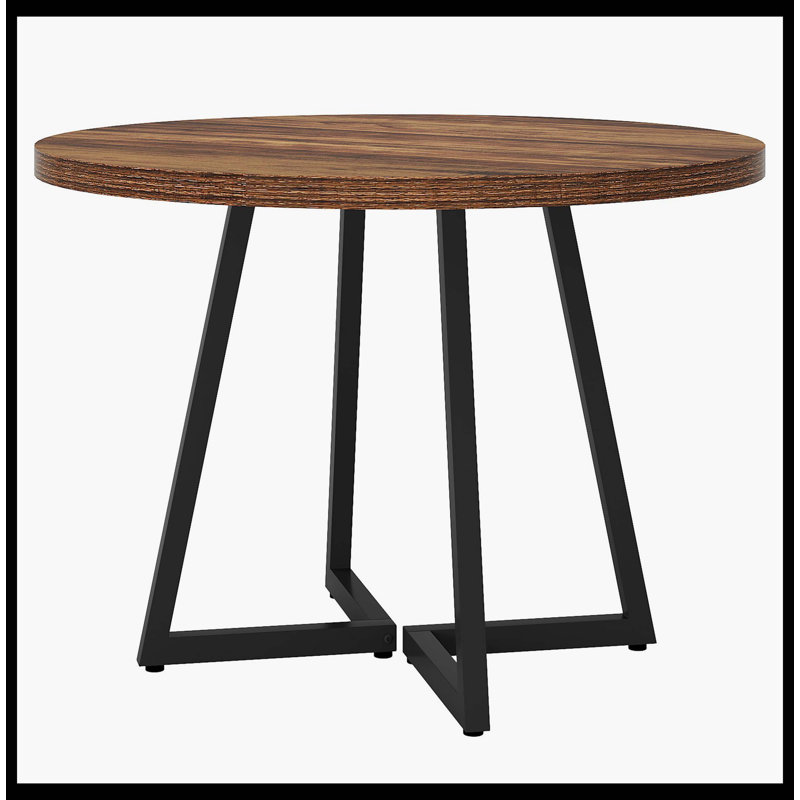 Table de salle à manger 31,5 ", table de cuisine industrielle avec base en métal