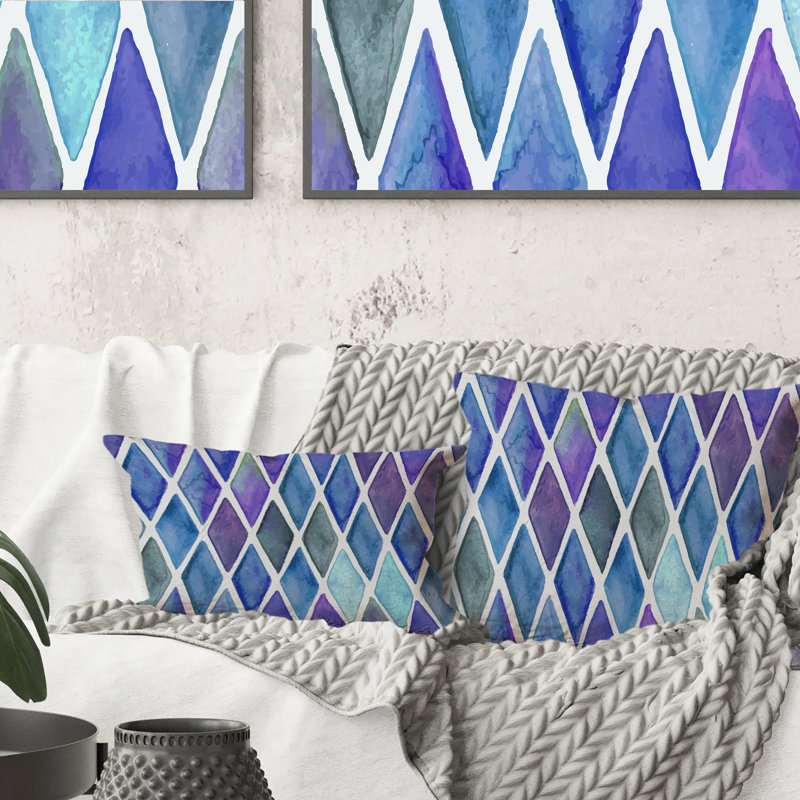 Geometric Throw Pillow, 16" x 16"