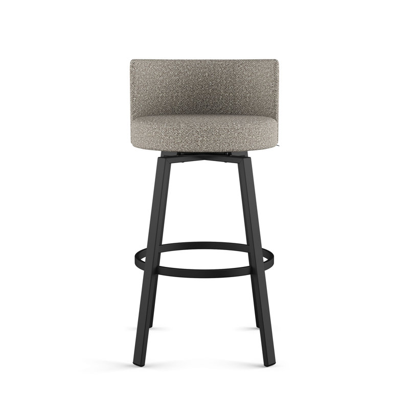 Comptoir pivotant et tabouret Hokku Designs Parodi, Crème et brun, Noir, noir, noir, noir