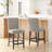 Contemporary Fabric Button Tufted Counter Stools-133252535-133252532