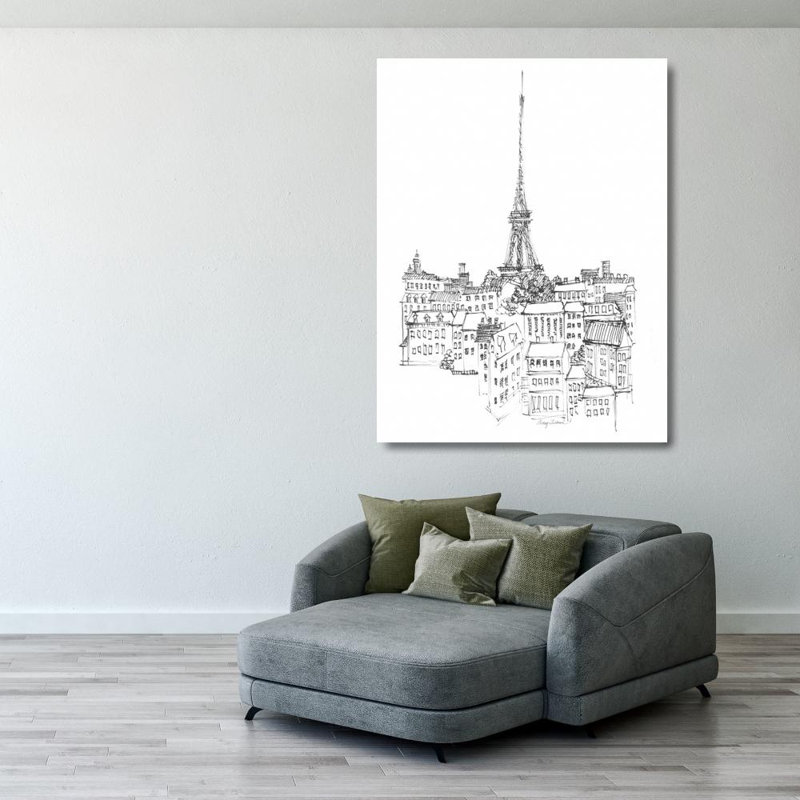 Eiffel Tower, 37" H x 28" W