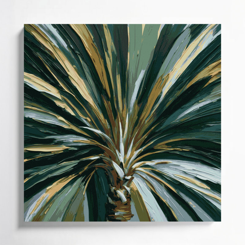 Art mural sur toile Botanical Fan, H 12 po x l 12 po